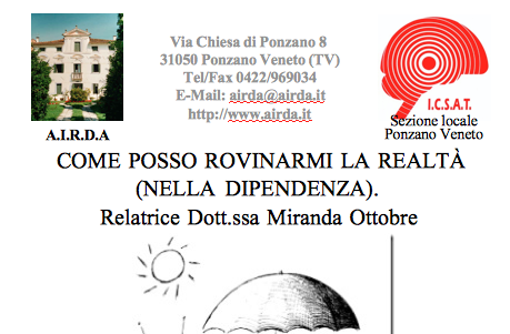 06.03.16 “Come mi rovino la realtà nella dipendenza. La realtà, ma quale realtà?