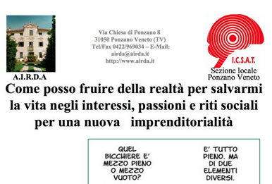 01.05.16 “Come posso fruire della realtà per salvarmi la vita negli interessi, passioni e riti sociali per una nuova imprenditorialità”